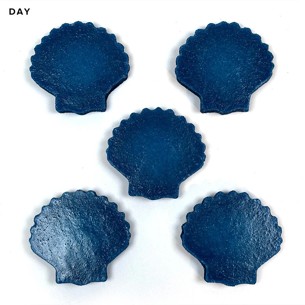 2" Mini Scallop Shells - Glow in the Dark Pool Mosaics - Image 2