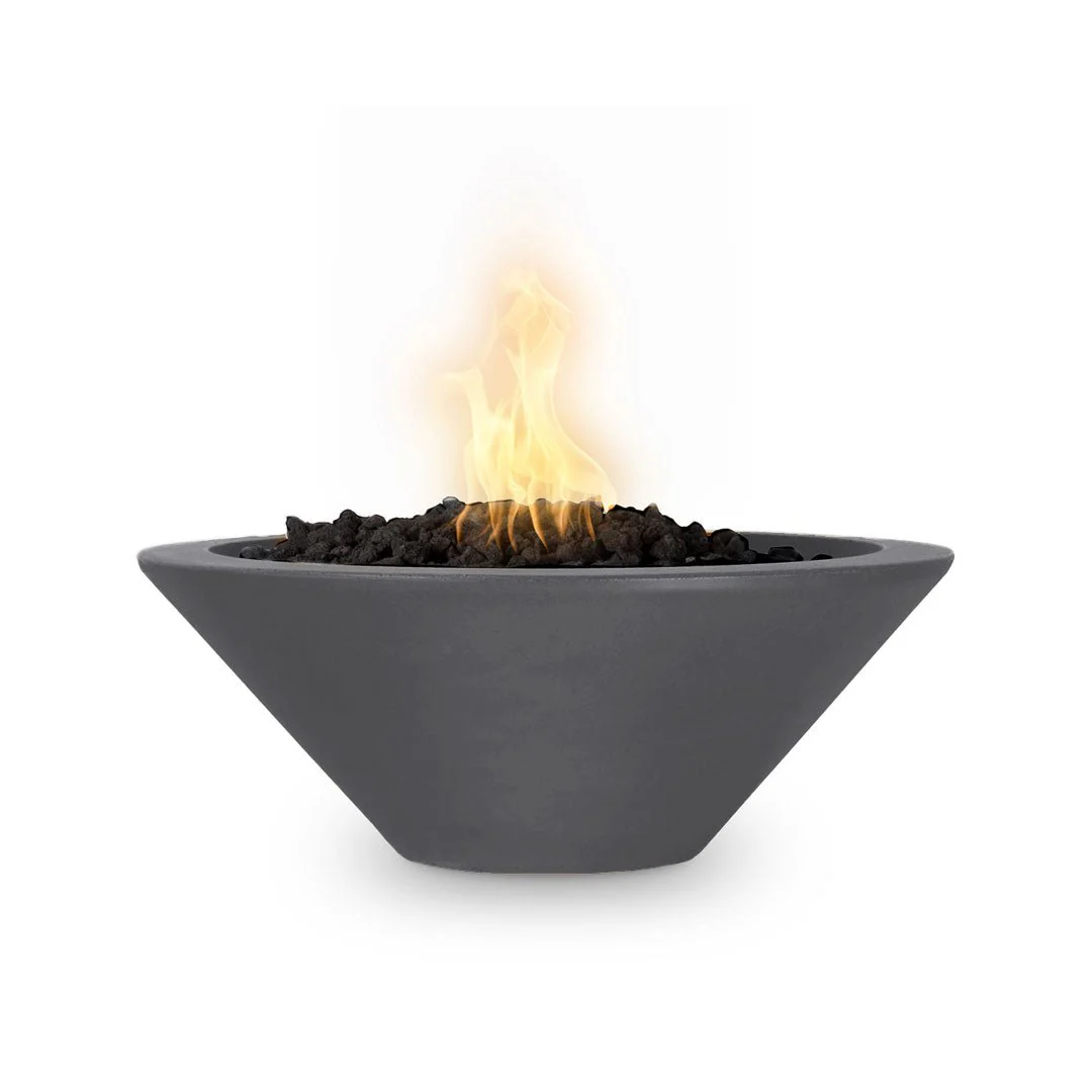 Cazo 24" Round Fire Bowl - GFRC Concrete - Fire Feature - Image 13