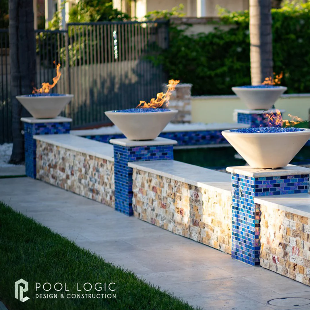Cazo 24" Round Fire Bowl - GFRC Concrete - Fire Feature - Image 2