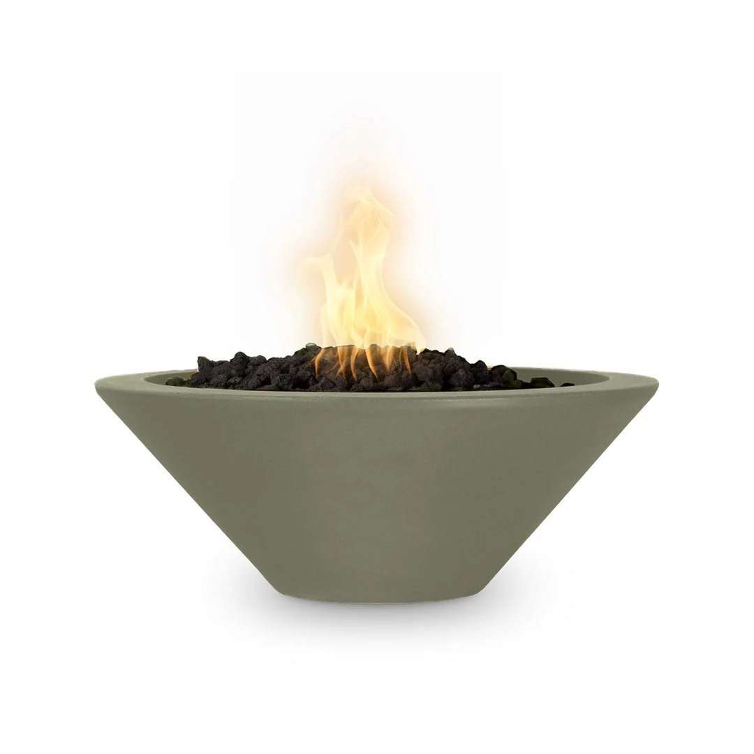 Cazo 24" Round Fire Bowl - GFRC Concrete - Fire Feature - Image 7