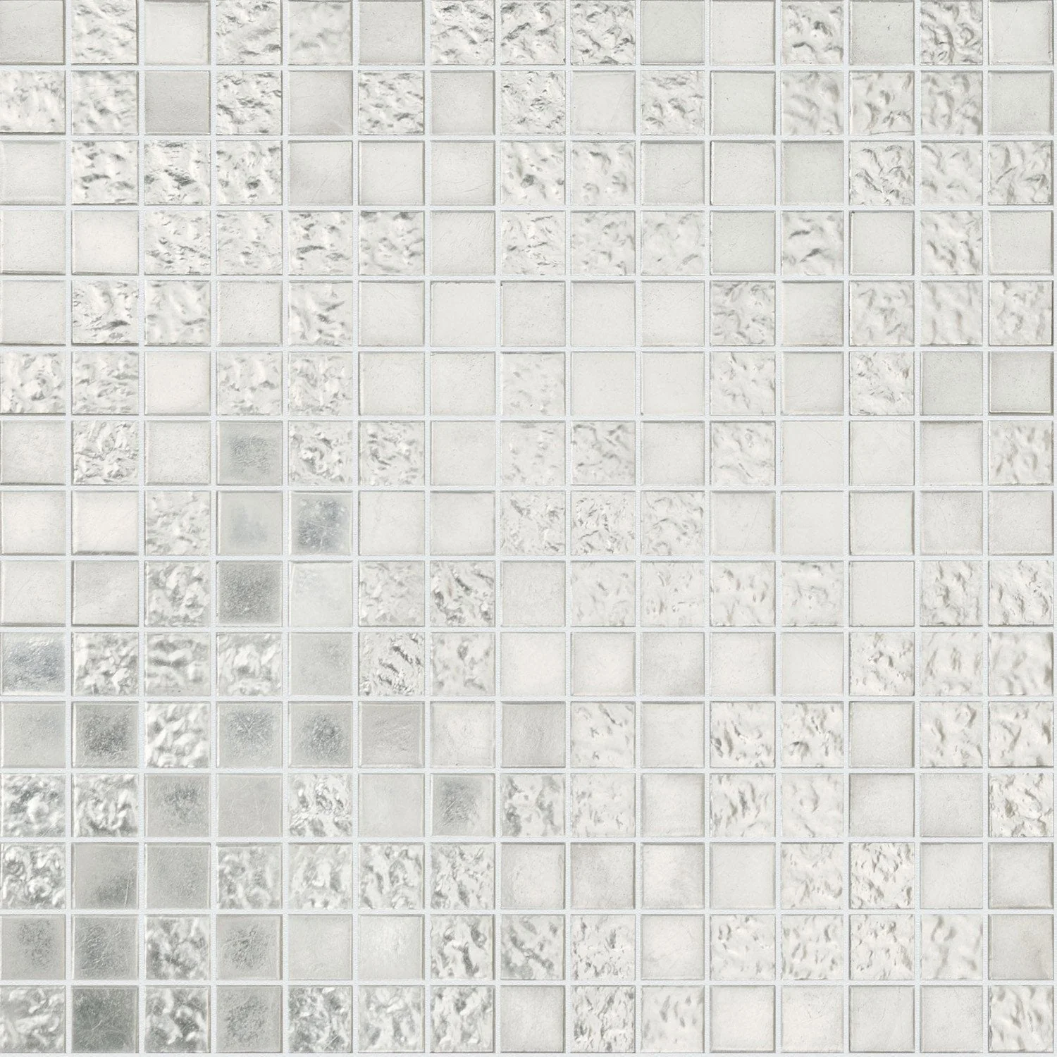 Treasure (24K White Gold), 3/4" x 3/4" - Glass Tile