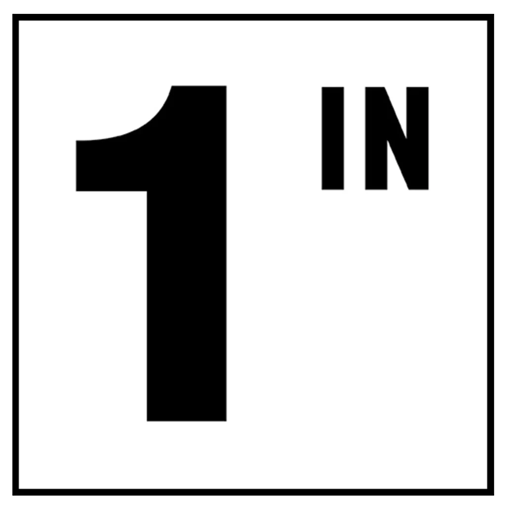 6" x 6" Standard Depth Marker, 4" Number with IN - Safety Markers for Pools - Image 2