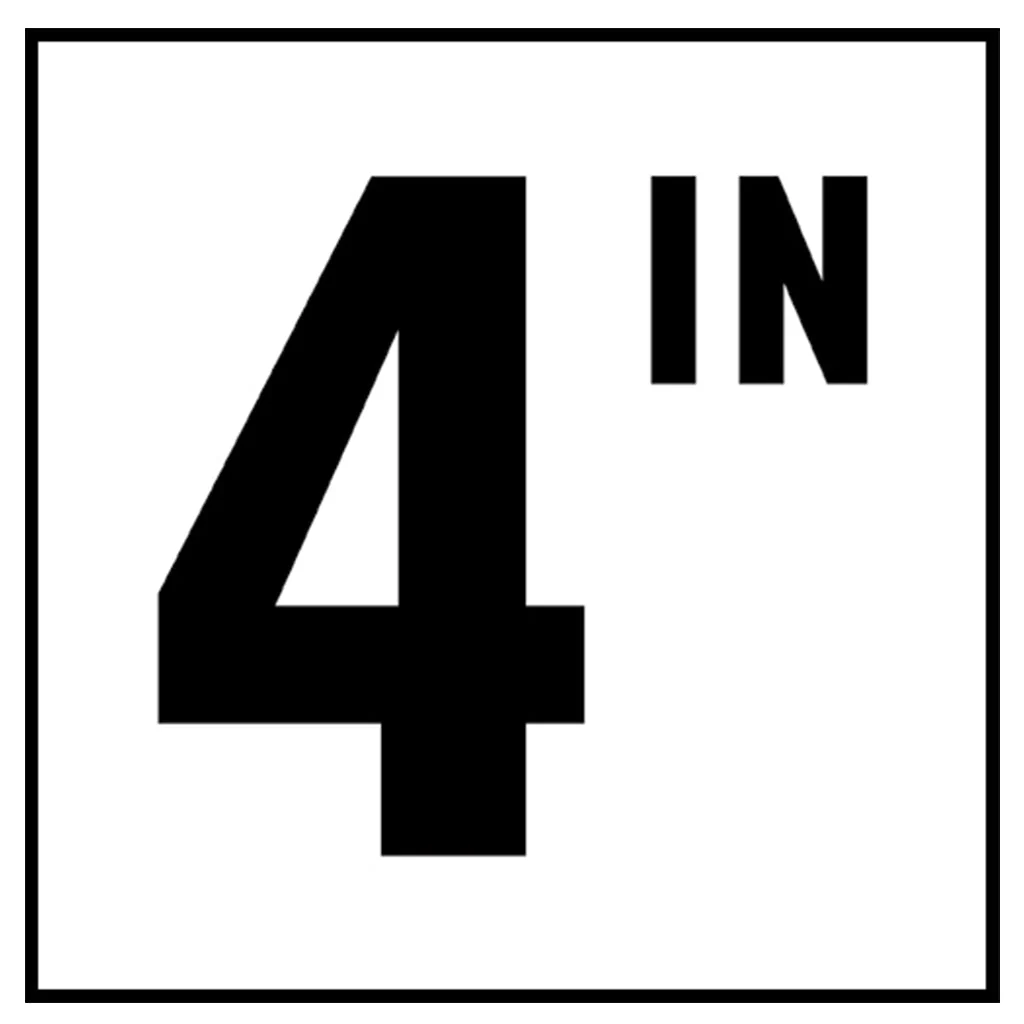 6" x 6" Standard Depth Marker, 4" Number with IN - Safety Markers for Pools - Image 5