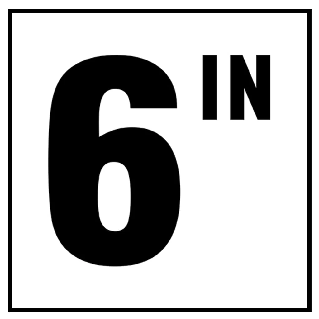 6" x 6" Standard Depth Marker, 4" Number with IN - Safety Markers for Pools - Image 7