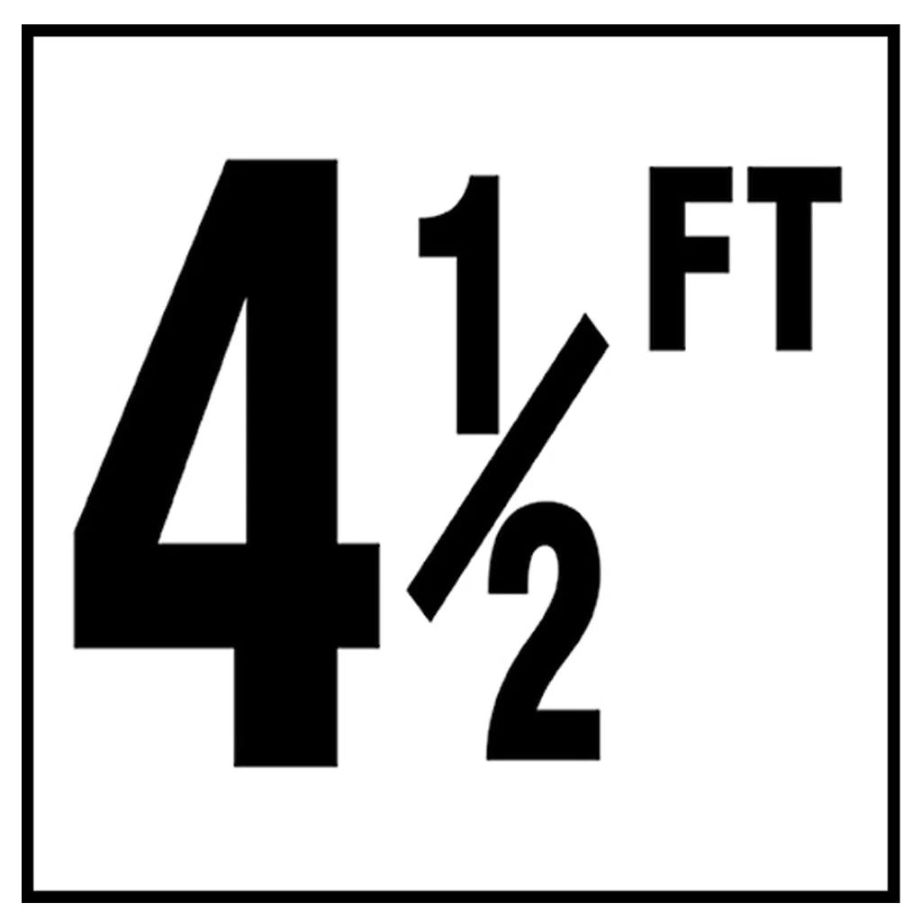 6" x 6" Standard Depth Markers, 4" Numbers with FT - Safety Markers for Pools - Image 10