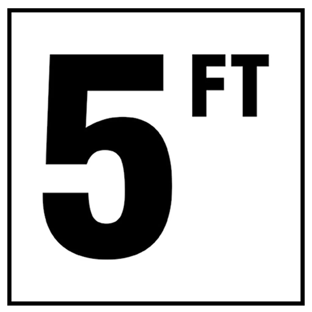 6" x 6" Standard Depth Markers, 4" Numbers with FT - Safety Markers for Pools - Image 11
