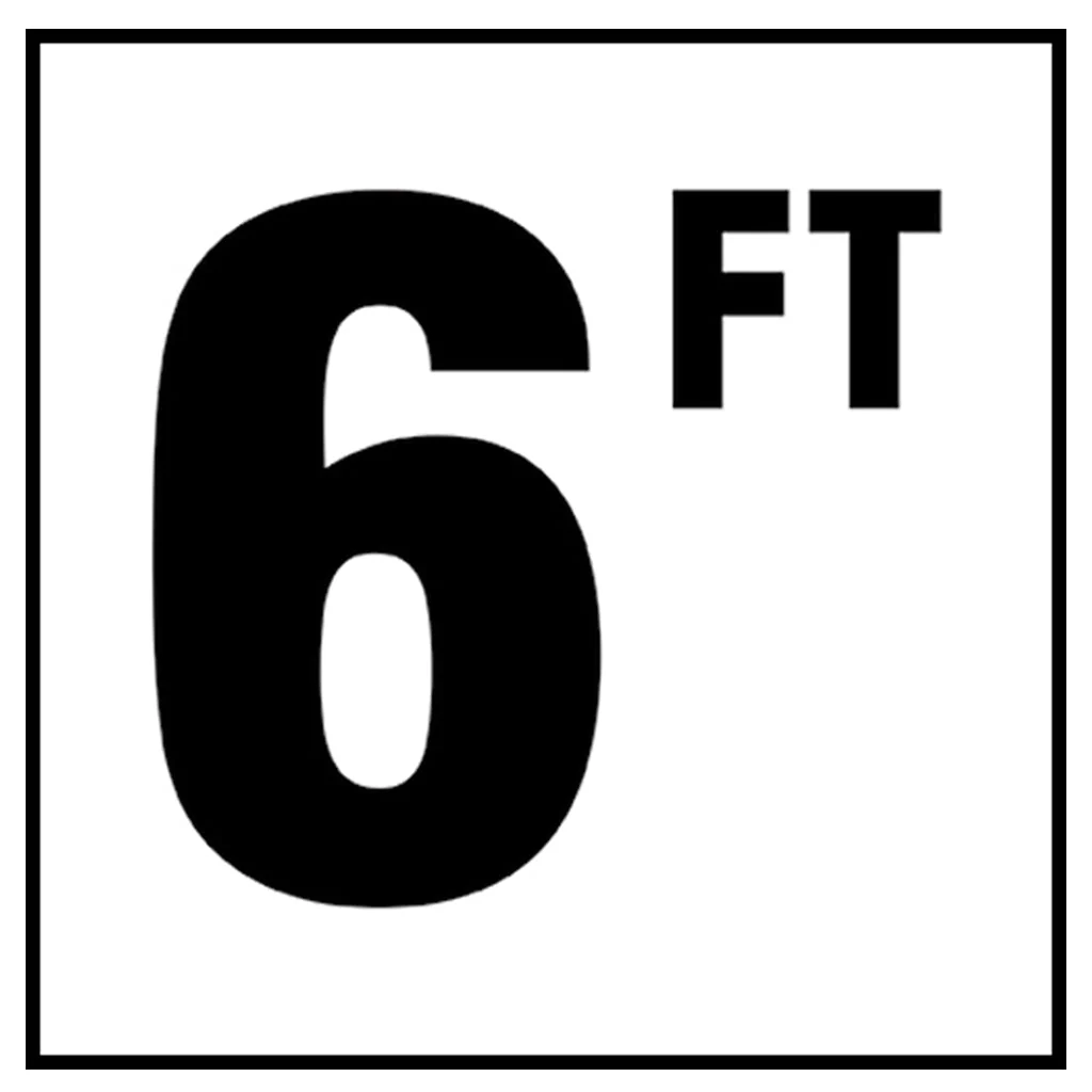 6" x 6" Standard Depth Markers, 4" Numbers with FT - Safety Markers for Pools - Image 13
