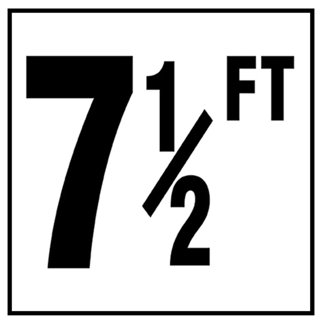 6" x 6" Standard Depth Markers, 4" Numbers with FT - Safety Markers for Pools - Image 16