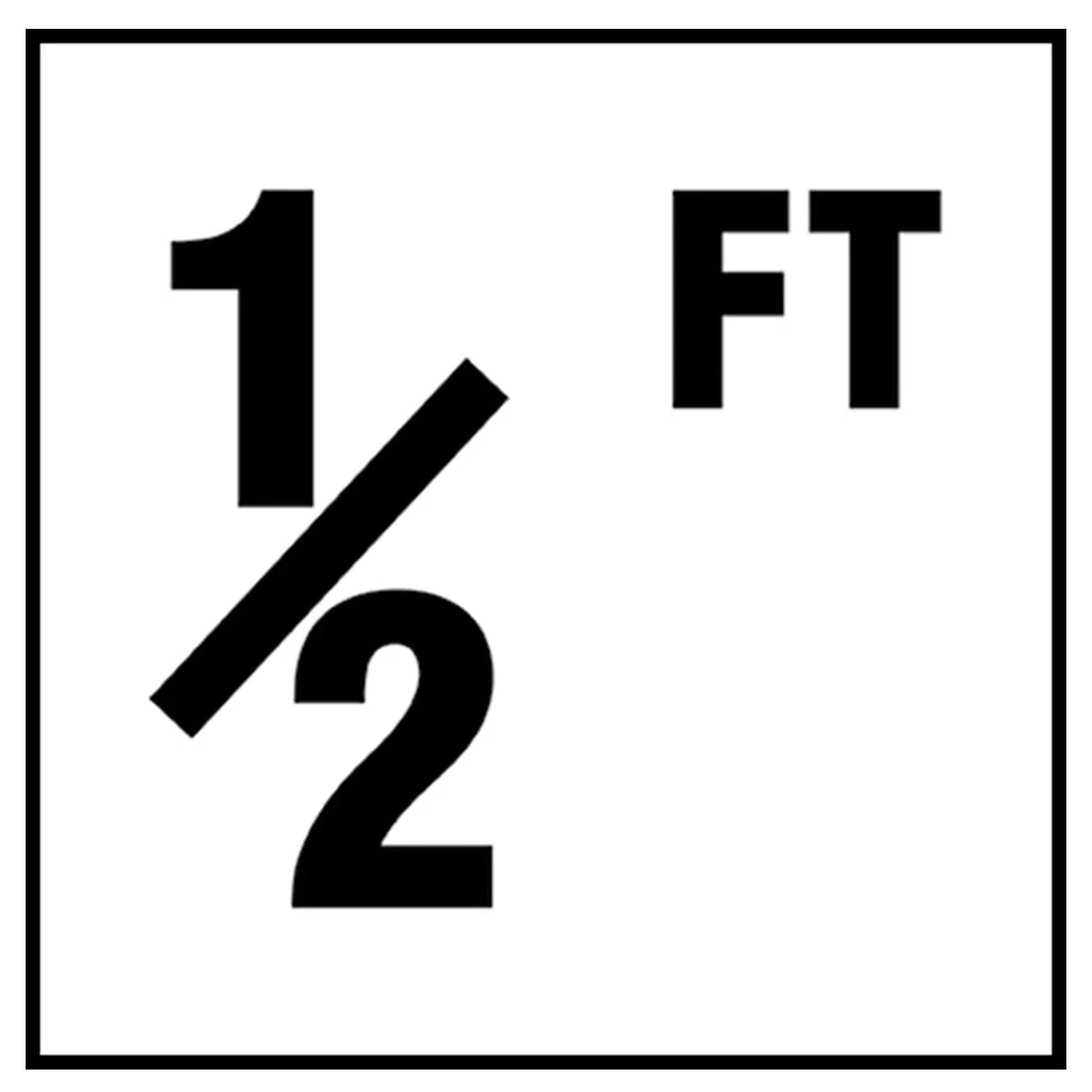 6" x 6" Standard Depth Markers, 4" Numbers with FT - Safety Markers for Pools - Image 2