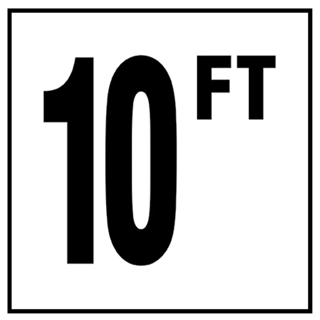 6" x 6" Standard Depth Markers, 4" Numbers with FT - Safety Markers for Pools - Image 21