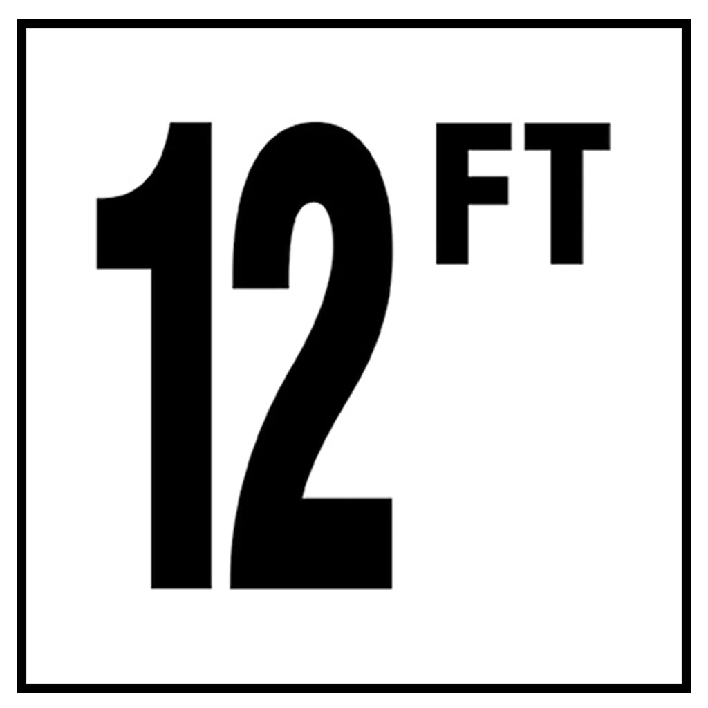6" x 6" Standard Depth Markers, 4" Numbers with FT - Safety Markers for Pools - Image 25