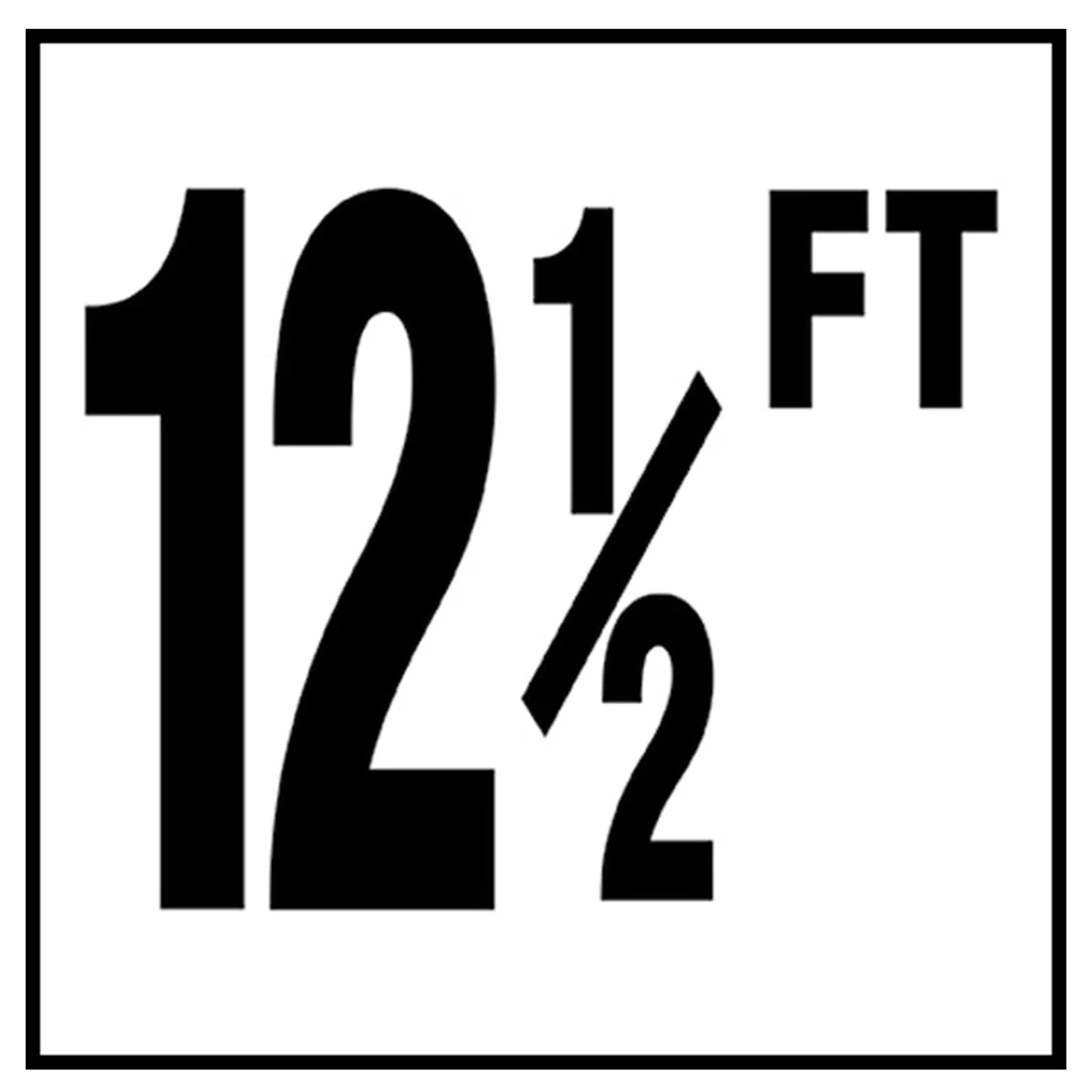6" x 6" Standard Depth Markers, 4" Numbers with FT - Safety Markers for Pools - Image 26