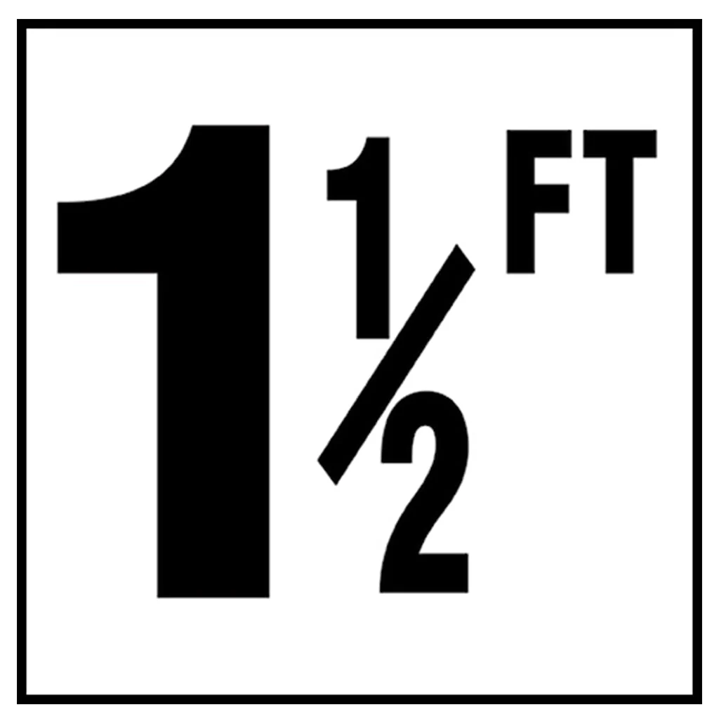 6" x 6" Standard Depth Markers, 4" Numbers with FT - Safety Markers for Pools - Image 4