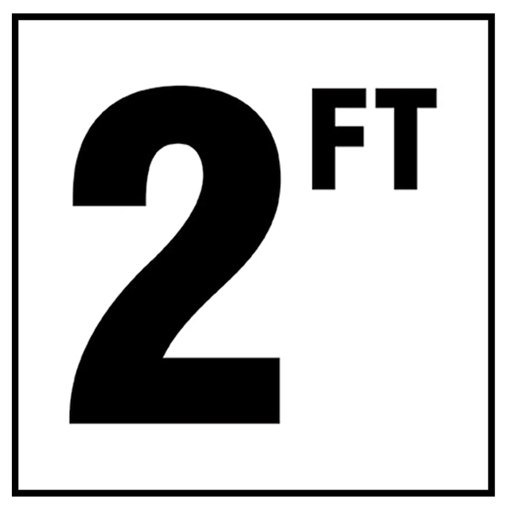6" x 6" Standard Depth Markers, 4" Numbers with FT - Safety Markers for Pools - Image 5