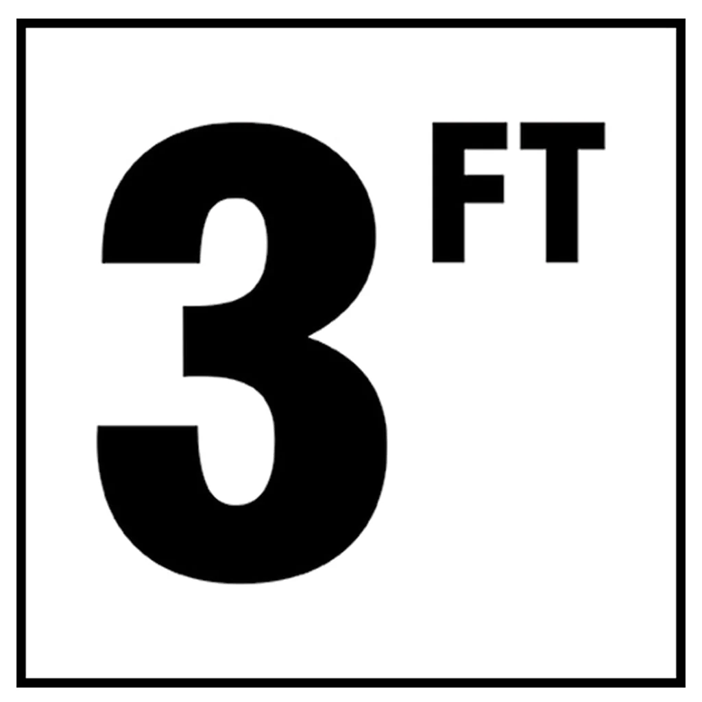 6" x 6" Standard Depth Markers, 4" Numbers with FT - Safety Markers for Pools - Image 7