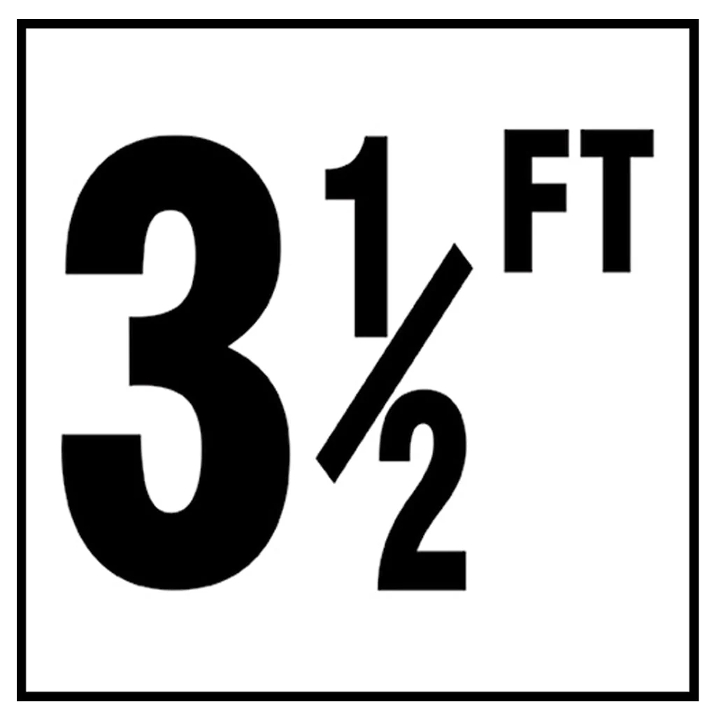 6" x 6" Standard Depth Markers, 4" Numbers with FT - Safety Markers for Pools - Image 8