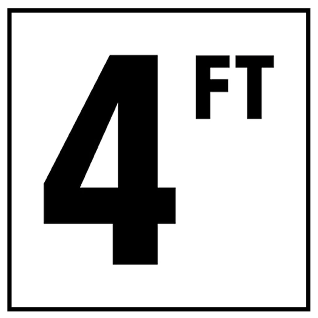 6" x 6" Standard Depth Markers, 4" Numbers with FT - Safety Markers for Pools - Image 9
