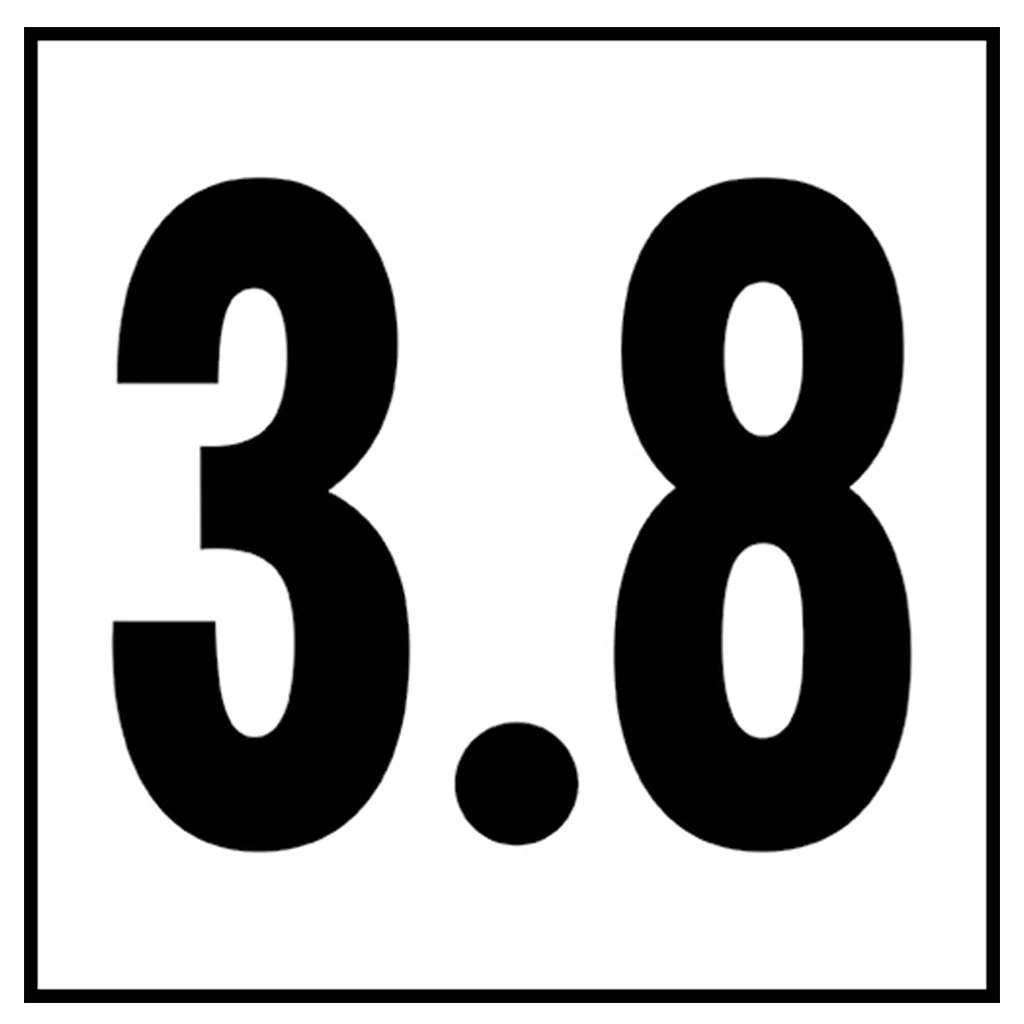 6" x 6" Metric Depth Markers, 4" Numbers - Safety Markers for Pools - Image 44