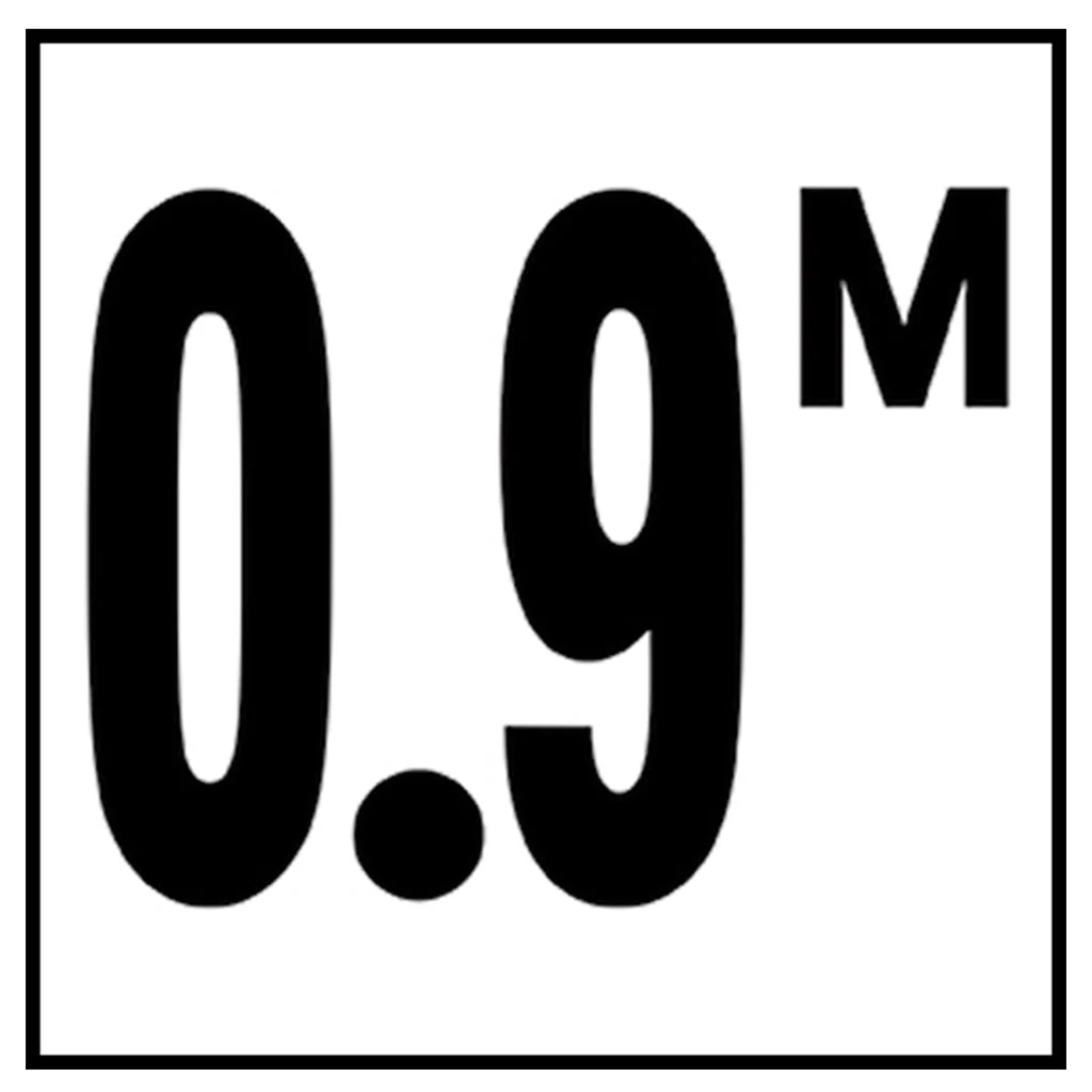 6" x 6" Metric Depth Markers, 4" Number with M - Safety Markers for Pools - Image 10