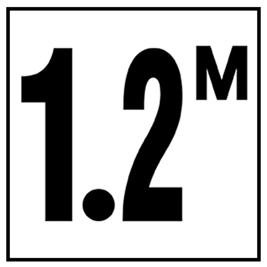 6" x 6" Metric Depth Markers, 4" Number with M - Safety Markers for Pools - Image 13
