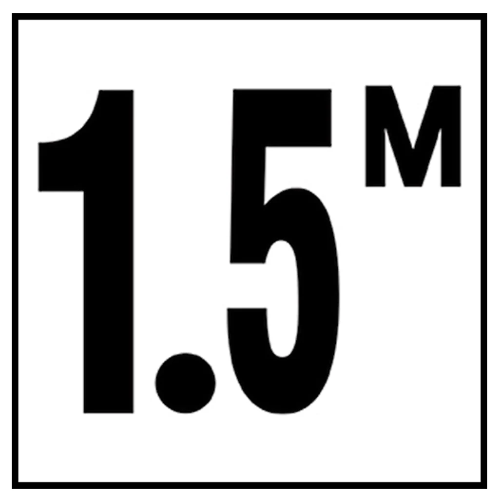 6" x 6" Metric Depth Markers, 4" Number with M - Safety Markers for Pools - Image 16