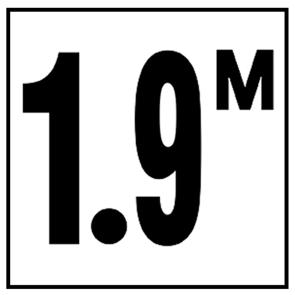 6" x 6" Metric Depth Markers, 4" Number with M - Safety Markers for Pools - Image 20