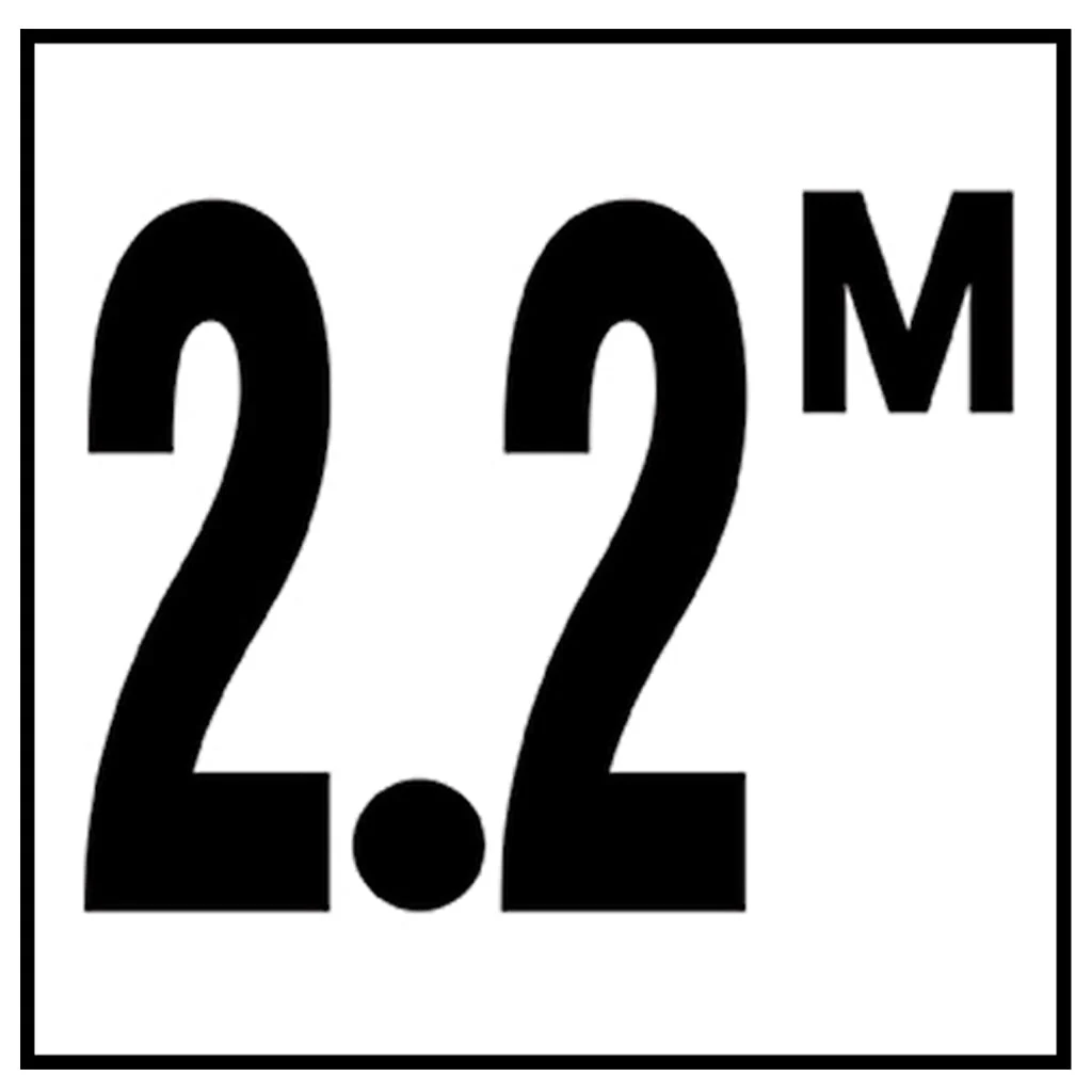 6" x 6" Metric Depth Markers, 4" Number with M - Safety Markers for Pools - Image 23