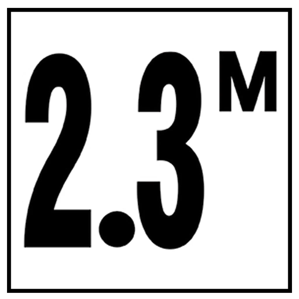 6" x 6" Metric Depth Markers, 4" Number with M - Safety Markers for Pools - Image 24