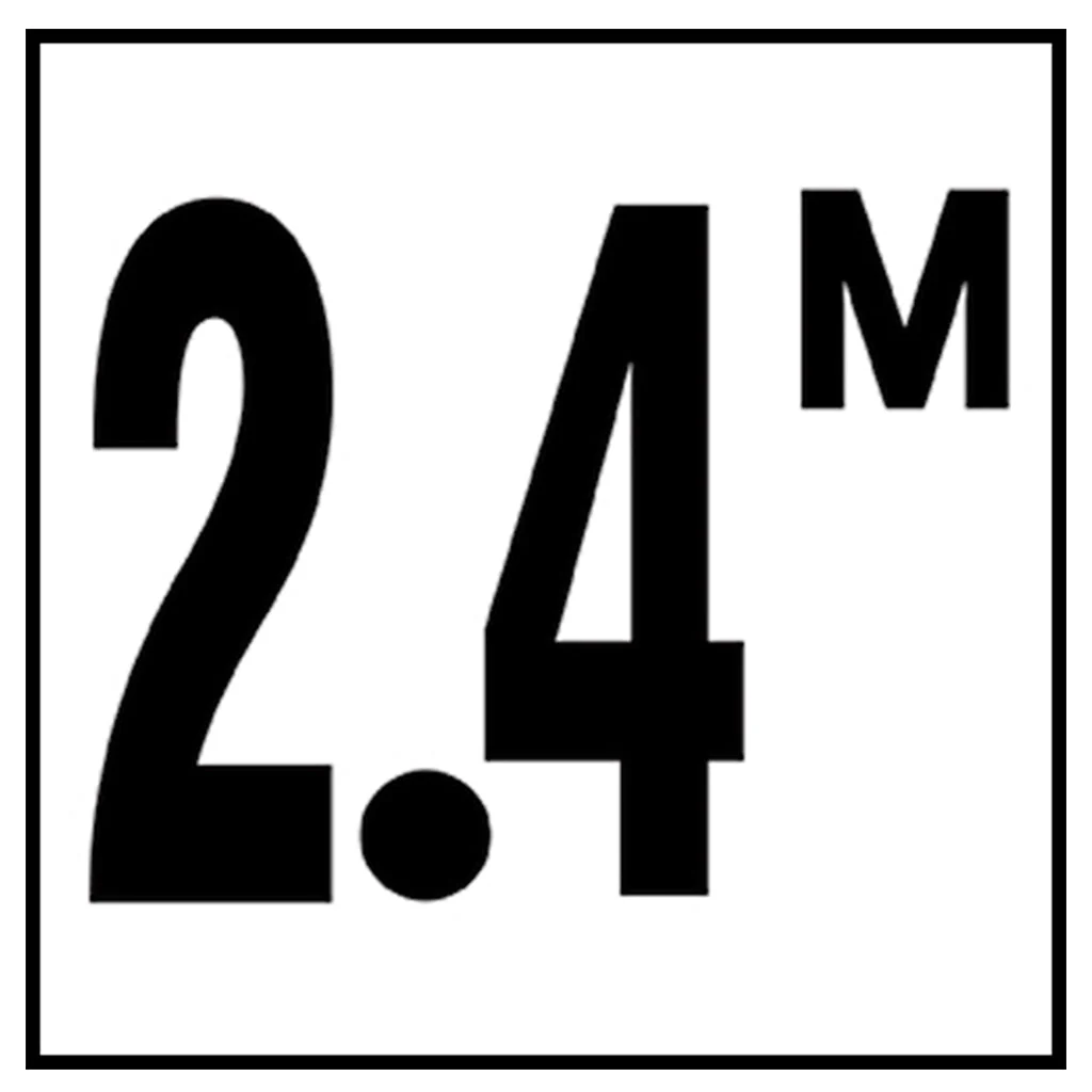 6" x 6" Metric Depth Markers, 4" Number with M - Safety Markers for Pools - Image 25
