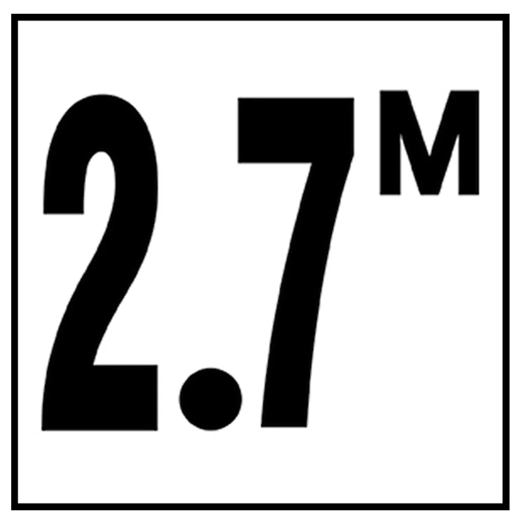 6" x 6" Metric Depth Markers, 4" Number with M - Safety Markers for Pools - Image 28