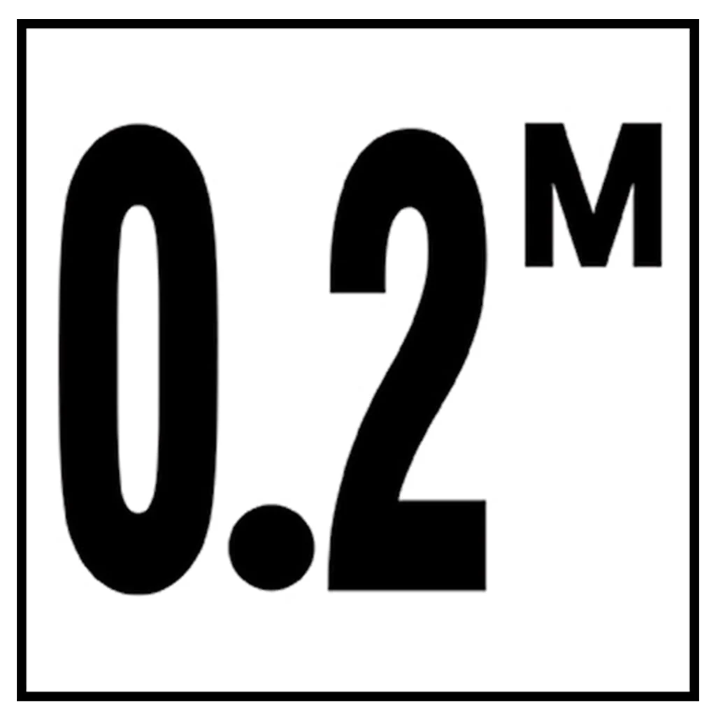 6" x 6" Metric Depth Markers, 4" Number with M - Safety Markers for Pools - Image 3