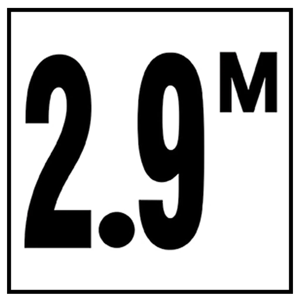 6" x 6" Metric Depth Markers, 4" Number with M - Safety Markers for Pools - Image 30