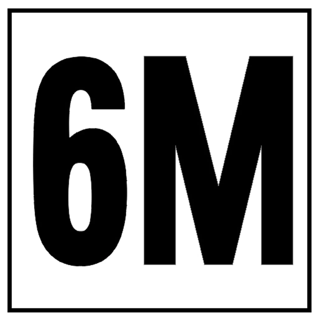 6" x 6" Metric Depth Markers, 4" Number with M - Safety Markers for Pools - Image 34