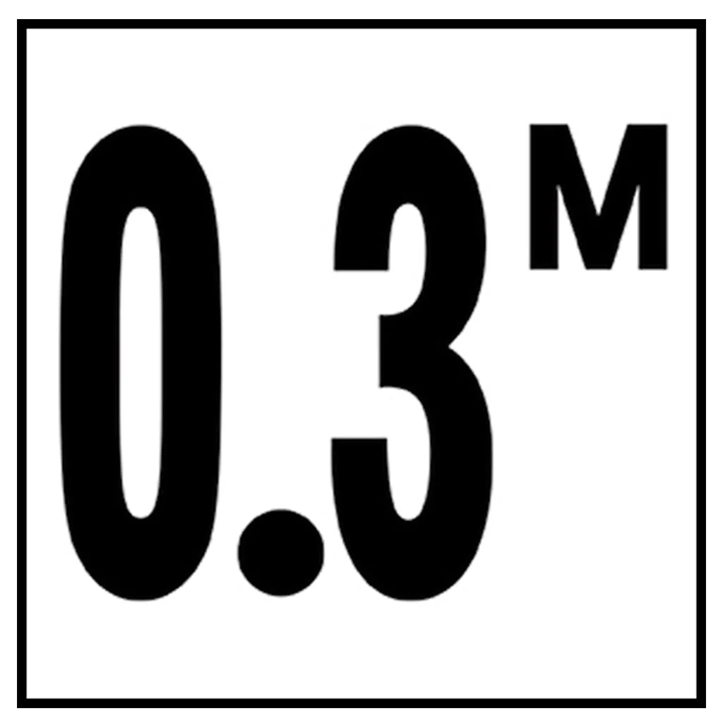 6" x 6" Metric Depth Markers, 4" Number with M - Safety Markers for Pools - Image 4