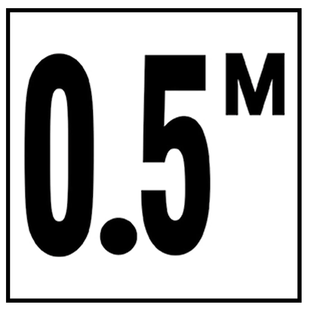 6" x 6" Metric Depth Markers, 4" Number with M - Safety Markers for Pools - Image 6