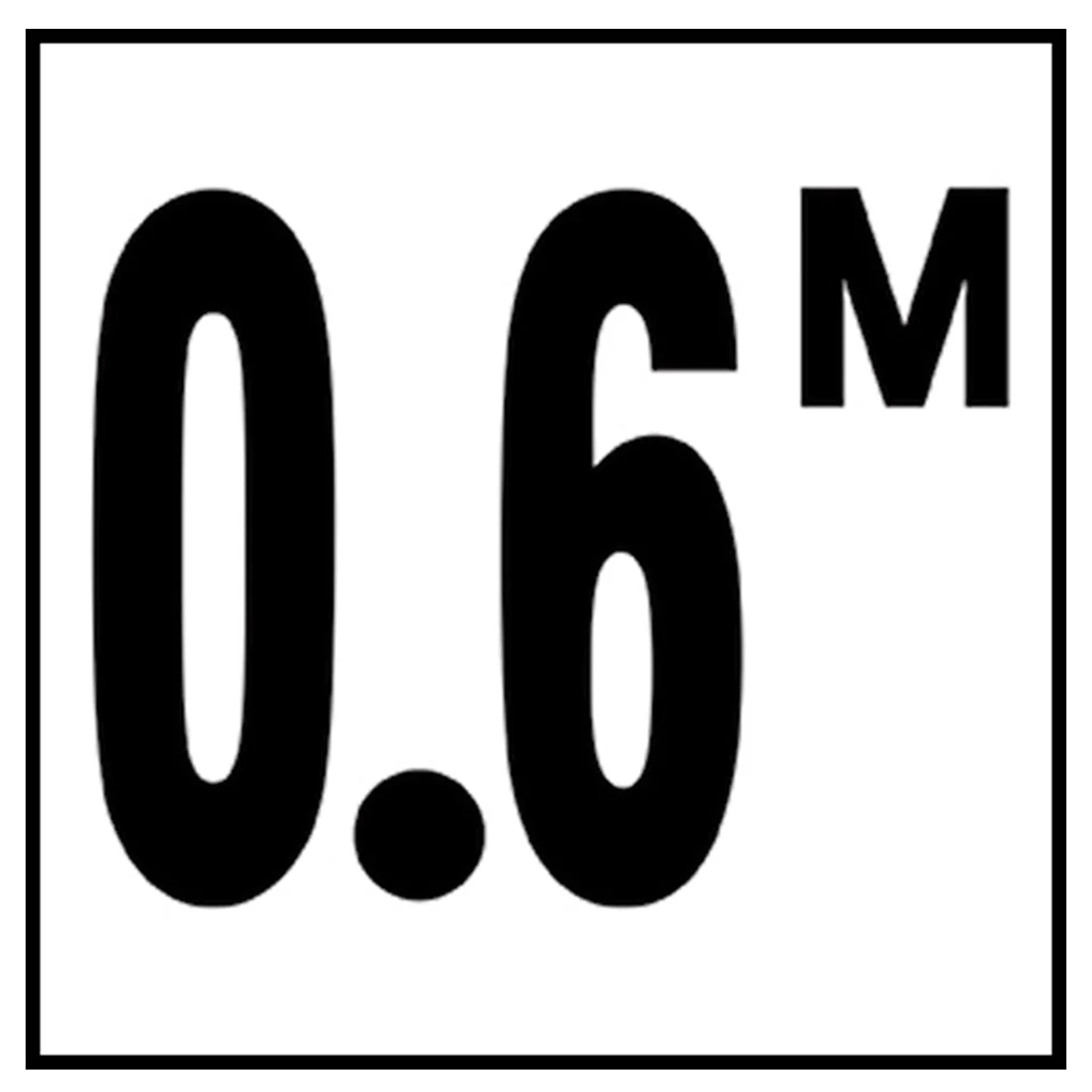 6" x 6" Metric Depth Markers, 4" Number with M - Safety Markers for Pools - Image 7