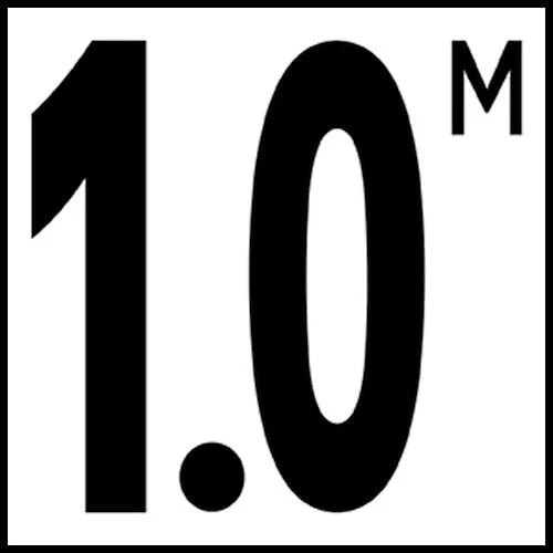6" x 6" Metric Depth Markers, 5" Number with M - Safety Markers for Pools - Image 20