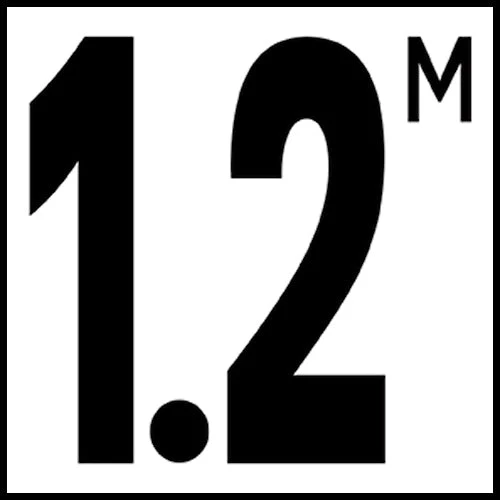 6" x 6" Metric Depth Markers, 5" Number with M - Safety Markers for Pools - Image 22