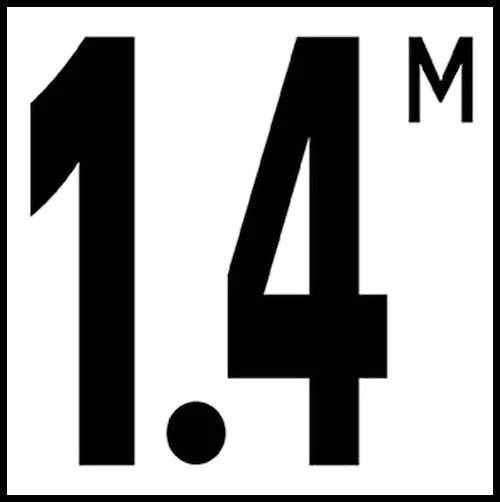 6" x 6" Metric Depth Markers, 5" Number with M - Safety Markers for Pools - Image 24