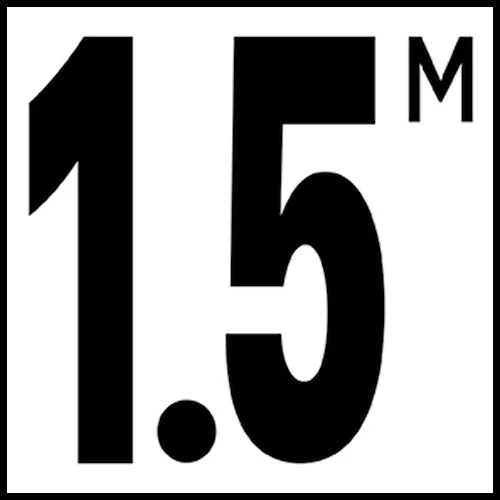 6" x 6" Metric Depth Markers, 5" Number with M - Safety Markers for Pools - Image 25