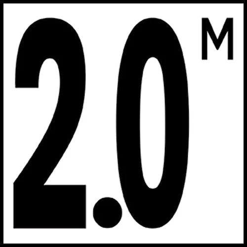 6" x 6" Metric Depth Markers, 5" Number with M - Safety Markers for Pools - Image 30