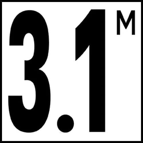 6" x 6" Metric Depth Markers, 5" Number with M - Safety Markers for Pools - Image 41