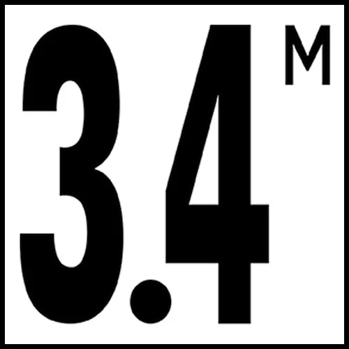 6" x 6" Metric Depth Markers, 5" Number with M - Safety Markers for Pools - Image 44