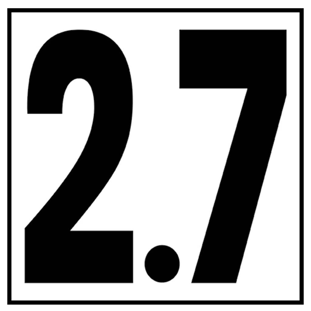 6" x 6" Metric Depth Markers, 5" Numbers - Safety Markers for Pools - Image 25