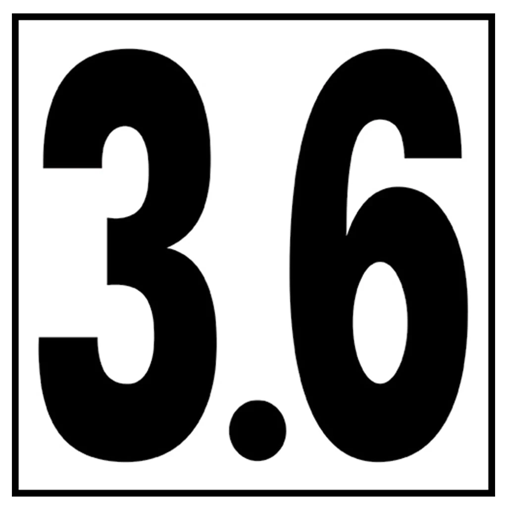 6" x 6" Metric Depth Markers, 5" Numbers - Safety Markers for Pools - Image 34