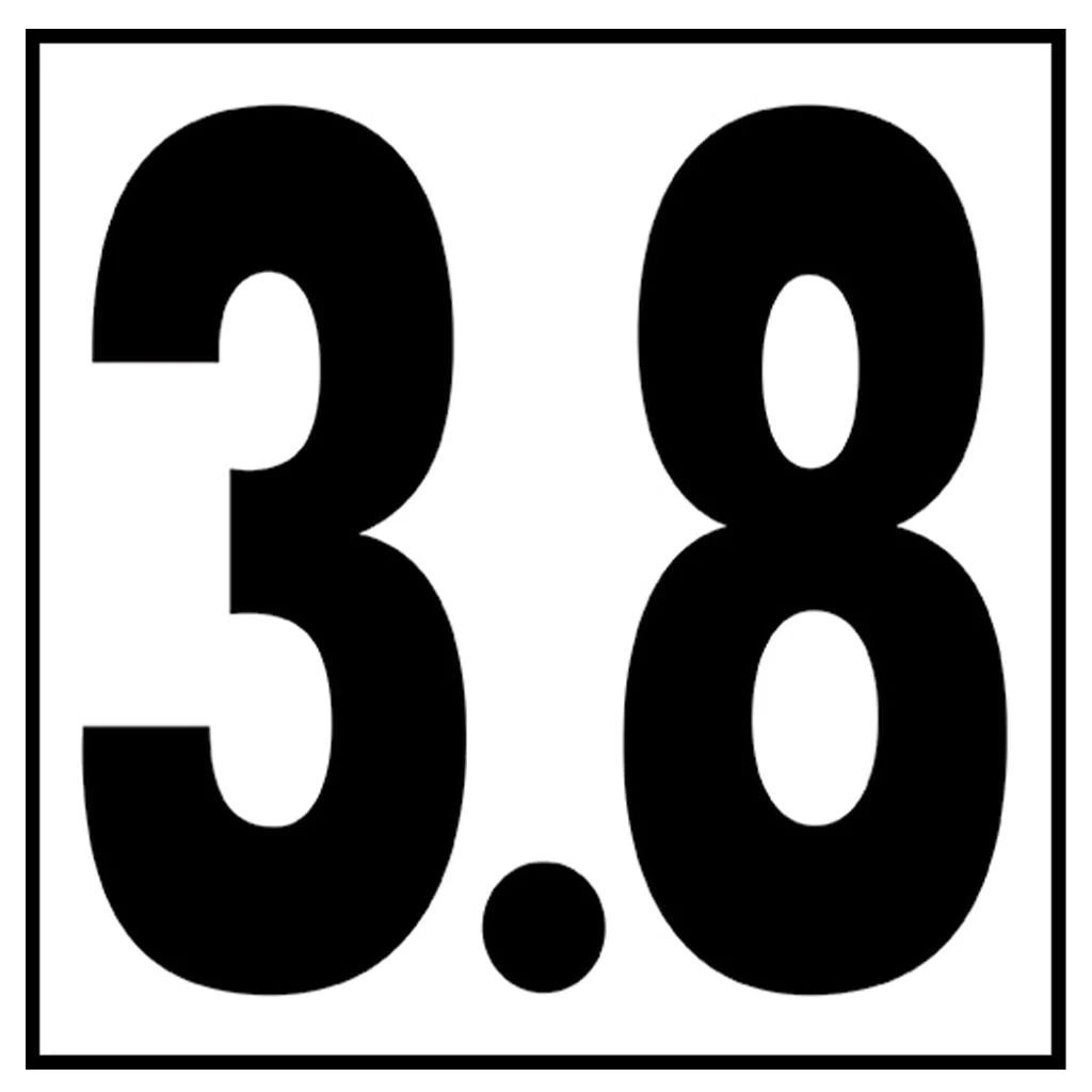 6" x 6" Metric Depth Markers, 5" Numbers - Safety Markers for Pools - Image 36