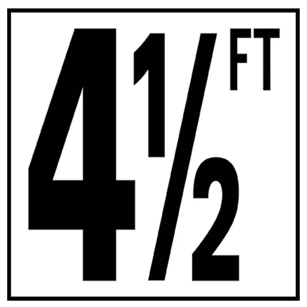 6" x 6" Standard Depth Markers, 5" Numbers with FT - Safety Markers for Pools - Image 10