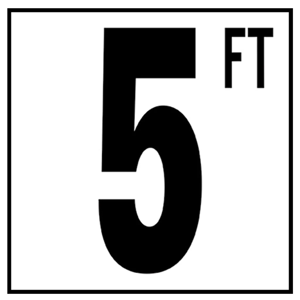 6" x 6" Standard Depth Markers, 5" Numbers with FT - Safety Markers for Pools - Image 11
