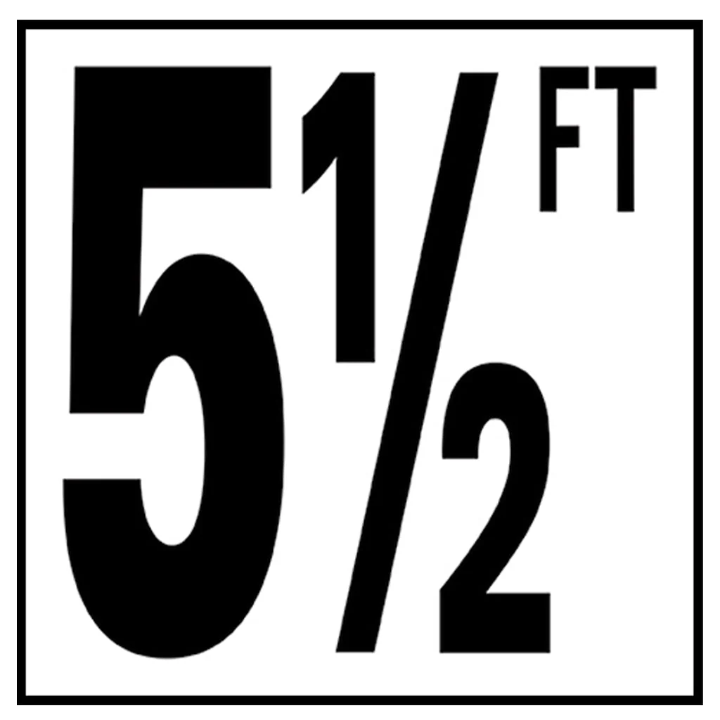 6" x 6" Standard Depth Markers, 5" Numbers with FT - Safety Markers for Pools - Image 12