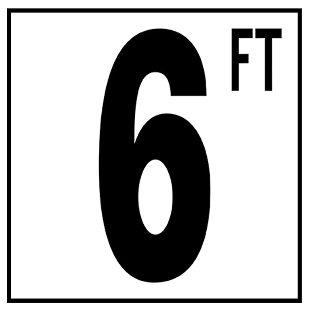 6" x 6" Standard Depth Markers, 5" Numbers with FT - Safety Markers for Pools - Image 13